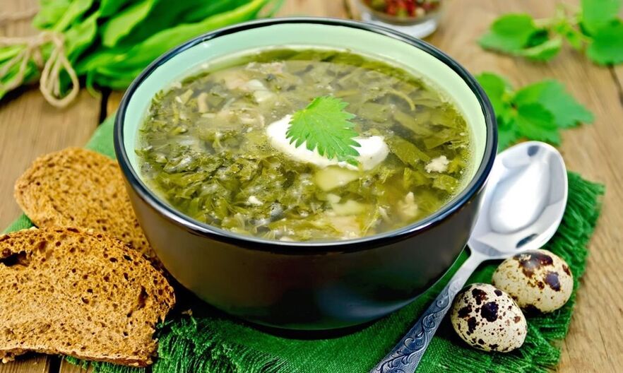 πράσινη σούπα για μια τεμπέλικη διατροφή